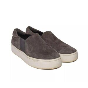 Vince Warren Women's Slip-On Suede platform Sneakers Size 7 Gray casual classic